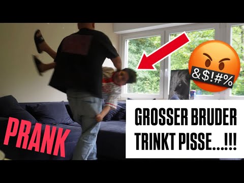 Pisse GETRUNKEN Prank an GROSSEN BRUDER !!!