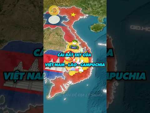 Cái bắt tay của Campuchia - Lào - Việt Nam #shorts #bando #map #dialy #khampha