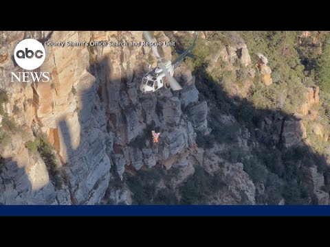 YouTube video thumbnail: Missing Hiker Airlifted From Sedona Canyon
