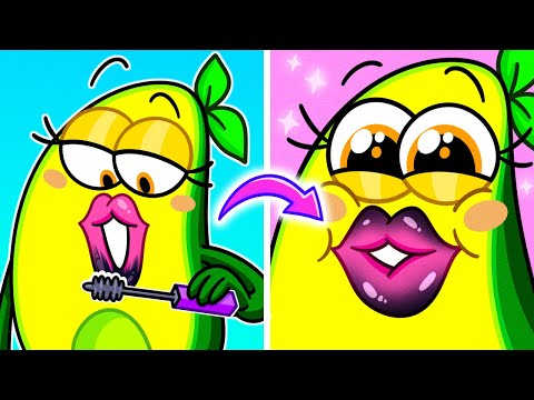 Ava's Ultimate School Makeover!💄 From Nerd to Popular Icon 🥑 Avocadoo Caouple Life