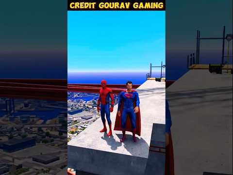 GTA : V ছাদ থেকে লাফ দিয়ে ইস্পাইডারম্যানের সৃতি হারালো 😱🔥#shorts #gta5 #gaming #viral