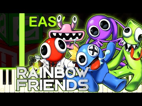 Rainbow Friends Music Animation Songs COMPLETE EDITION - EASY Piano Tutorial