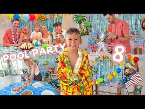 🇺🇸 William CUMPLE 8 🎂 Lo celebramos con una POOL PARTY muy DIVERTIDA ⛱️👙 | Nuestra vida en USA VLOG