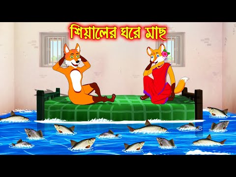 শিয়ালের ঘরে মাছ | Siyaler Ghore Mach | Bangla Cartoon | Interesting & Comedy stories | Fox Cartoon