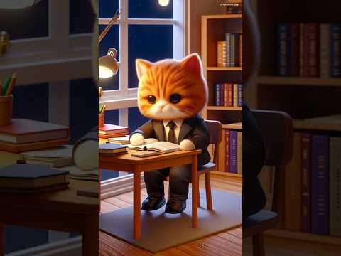 The cat forgets to bring homework to class #shorts #cats #catlover