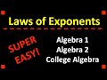 Laws of Exponents Review