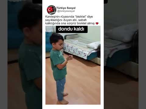 Rüyasında bisiklet gören kardeşine, uyandığında bisiklet hediye etti❤️