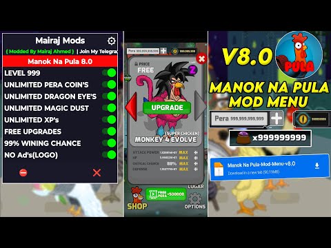 Manok Na Pula Mod Menu v8.0 - Unlimited Money, Level 999, Unlimited Xp - Manok Na Pula 8.0 Mod Apk