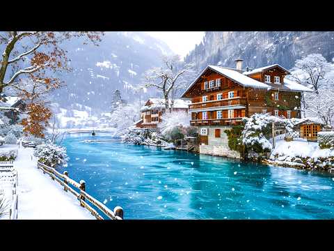 Interlaken Switzerland Covered in SNOW ❄️ Switzerland 4K 🇨🇭