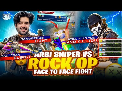 Arbi sniper vs rock Op face to face fight 😱 new McLean buggy skins | PUBG mobile | rock Op