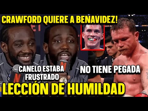 CRAWFORD REVELA LAS DEBILIDADES DE CANELO Y LO DEFIENDE DE CRÍTICAS "ESTABA FRUSTRADO"  CONFERENCIA