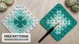 Crochet a VERY EASY & UNUSUAL Granny Square for Beginners👌