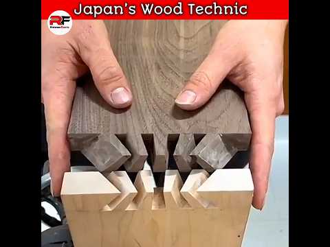 জাপান যেভাবে furniture বানায় | Japan's Wood House Made By This Technic wood working art skill #short