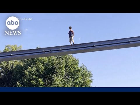 YouTube video thumbnail: Boy on Monorail Track Saved by Bystander in Pennsylvania