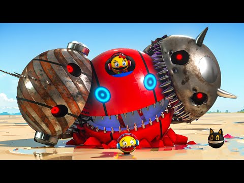 Pac Man Robot vs Pac Man Monsters