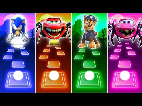 Sonic The Hedgehog 🆚 Lightning McQueen Eater 🆚 Paw Patrol 🆚 Cars 3 Eater - Coffin Dance Cover