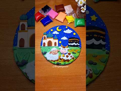 Ide kreasi untuk anak dari kardus & clay Tema idul adha✨️#tutorial #diy #assyabiyaart