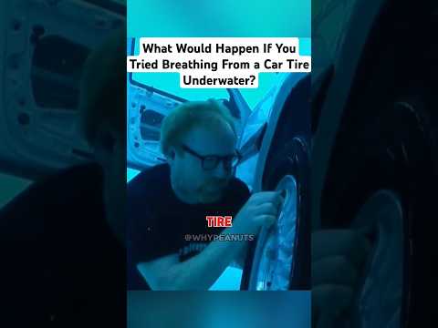 What Would Happen If You Tried Breathing From a Car Tire Underwater?#shorts
