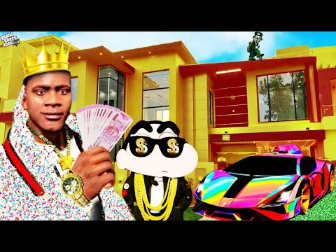 FRANKLIN TOUCH ANYTHING BECOME GOLD || EVERYTHING IS FREE IN GTA 5