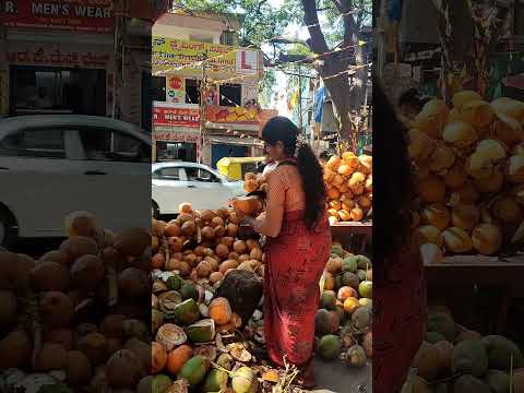 Coconut cutting skills India 2. #india #coconut #shorts #skills #perfection #water #fresh #machete