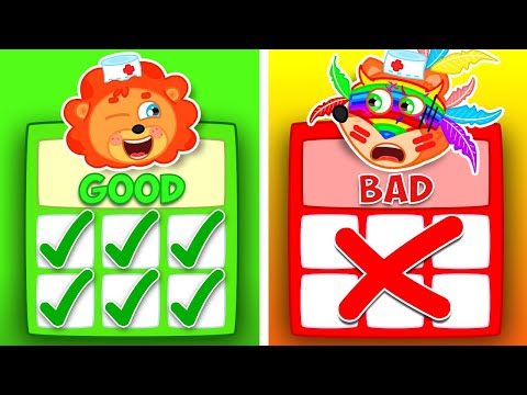 Lion Family | Good Doctor vs Bad Doctor, Who Will be Loved More Educational Videos |Cartoon for Kids