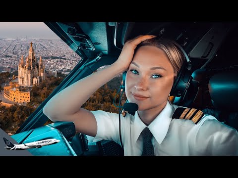 BOEING 737 Stunning TAKEOFF SPAIN BARCELONA Airport RWY24L | Cockpit View | Life Of An Airline Pilot