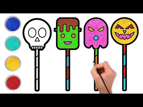 Aprende a dibujar dulces de halloween   Dibujos divertidos   Chiki Arte Aprende a Dibujar