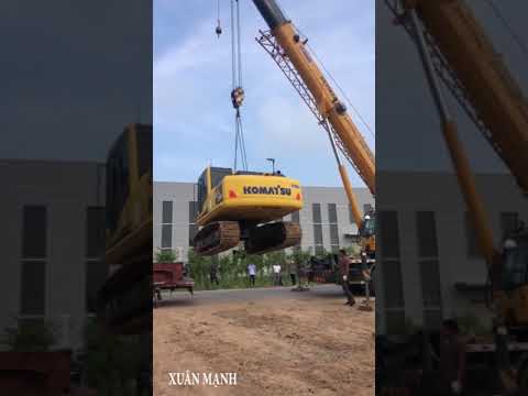 hoảng sợ với pha cẩu máy xúc trên cao #shorts