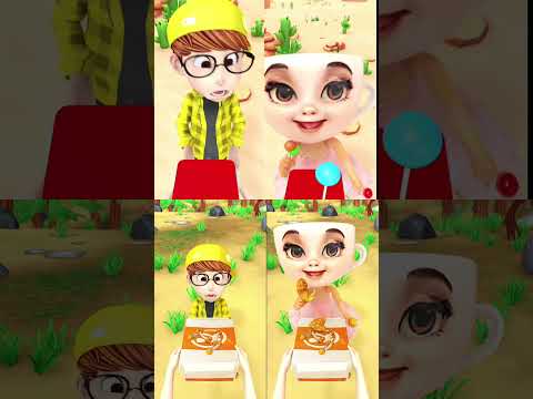 Big lollipop for poor brother ๐ญ๐ญ Tani & Nick funny moments @artfamilycute #animation #supermario