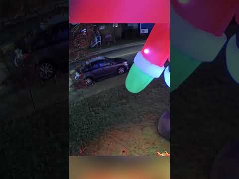 Someone shot our giant Santa 😭 #santa #christmas