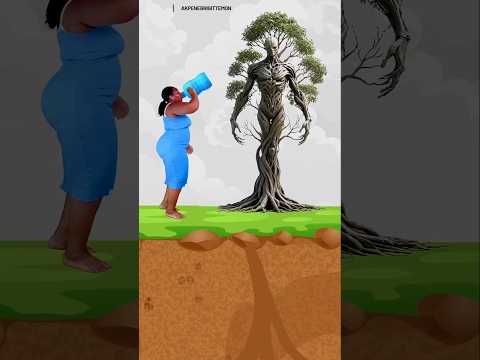 The Mystery of the Magical Tree! 🌴~ mini wood toy woodworking art skill/wood hand #shorts