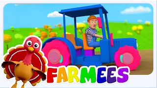 Ruote sul Trattore Canzone | Di Più Prescolare Musica per Bambini  - Farmees
