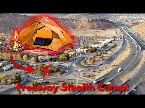 Stealth Camping a Freeway Round About