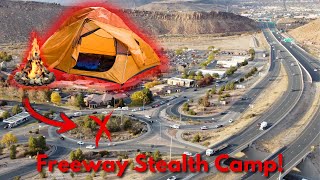 Stealth Camping a Freeway Round About
