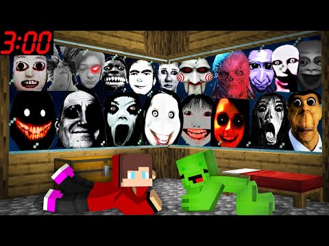 JJ and Mikey HIDE From 1000 Scary NEXTBOT MONSTERS in Security House in Minecraft Challenge Maizen