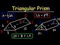 Calculating Surface Area and Lateral Area of Triangular Prisms