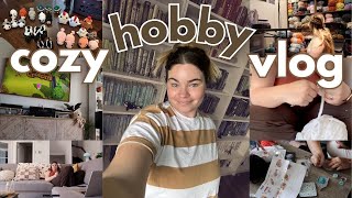 cozy hobby vlog! | diamond painting, animal crossing, & more!
