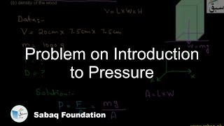 Problem on Introduction to Pressure