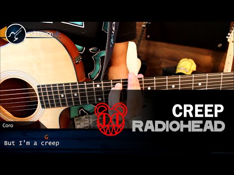 Como tocar CREEP en Guitarra Acustica | Tutorial Acordes Christianvib