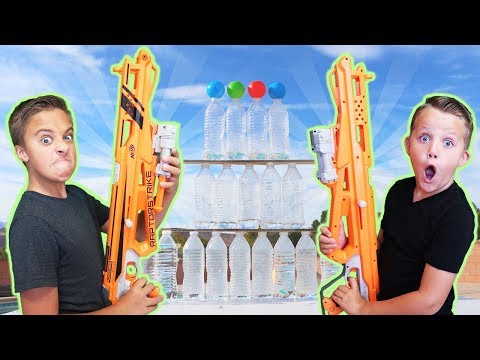 EPIC RAPTORSTRIKE NERF TRICK SHOT OBSTACLE COURSE CHALLENGE!