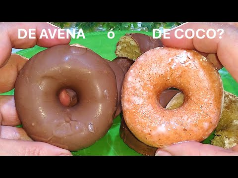 DONAS DE AVENA O COCO, CUAL ESCOGES? EN 5 MIN 3 INGRED SIN AZUCAR NI HORNO