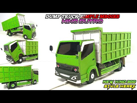 MEMBUAT MINIATUR TRUK HINO DUTRO DUMP TRUCK HEREX || SIMPLE MBOISS 🚚