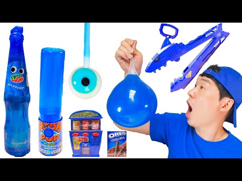 Mukbang Blue food 파란색 음식 먹방 Ice Cream eyeball jelly 지구젤리 눈알젤리 아이스크림 먹방 JJAEMI째미 Eating Show