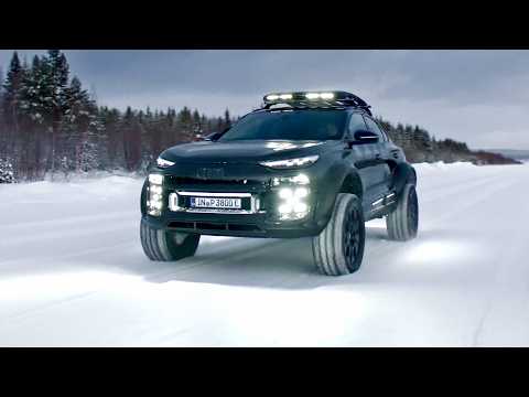 NEW Audi Q6 e-tron offroad concept - Test on Snow