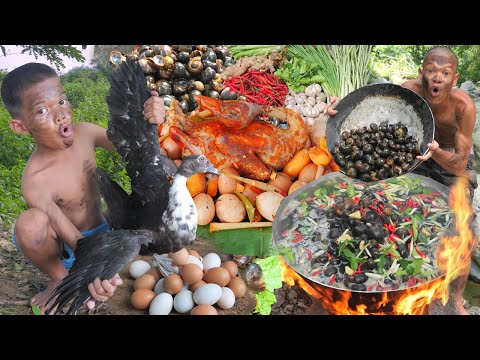 Forest Feast: Cooking Snail & Duck in the Wild | Exotic Forest Cook Adventure