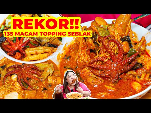 AUTO KALAP JAJAN SEBLAK YANG TOPPING NYA SAMPE 135 MACAM!! BAHKAN ADA BABY OCTOPUS & UDANG!!