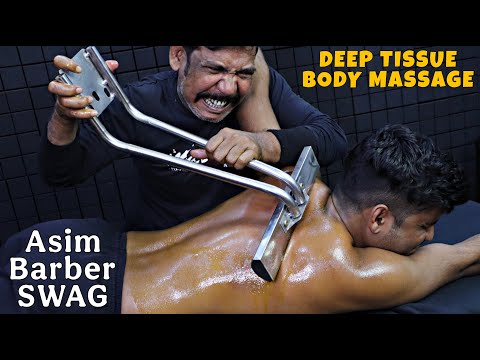 Deep Tissue Body Massage by Asim Barber | Back Massage with Oil | Neck Cracking | Head Massage ASMR