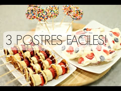 3 POSTRES RAPIDOS Y FACILES SIN HORNO!!! || EVESTHER