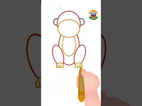 একটি বাঁদর আঁকা যান (How to Draw a Monkey) #Shorts #ChuChuTVBangla #Surprise #drawingforkids