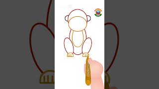 একটি বাঁদর আঁকা যান (How to Draw a Monkey) #Shorts #ChuChuTVBangla #Surprise #drawingforkids